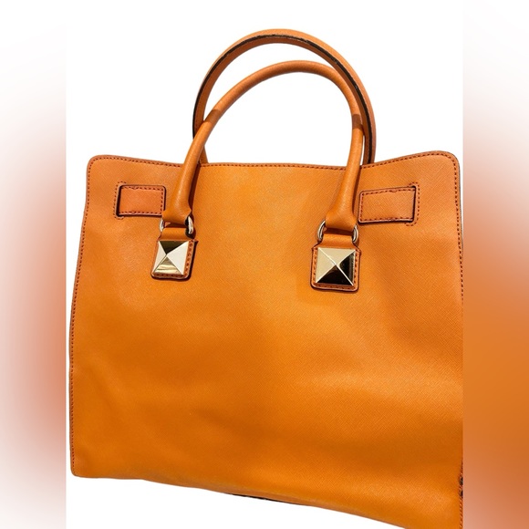 Michael Kors Orange Tangerine Large Studded Hamilton - Picture 7 of 13